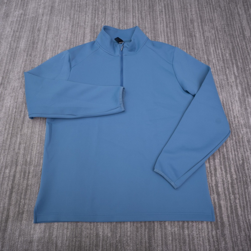 Kirkland Signature 1/2 Zip Pullover Mens Medium Blue Excellent Long Sleeve Top
